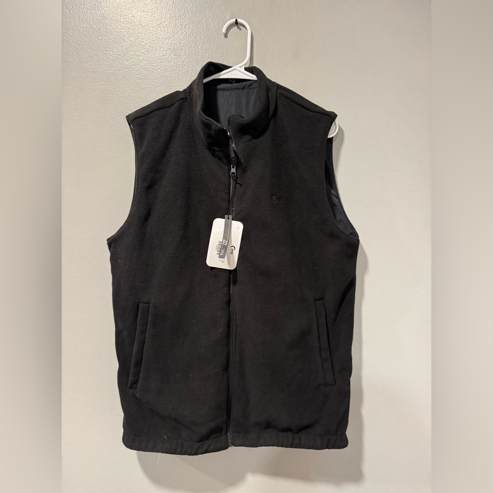 NWT Zyia Active Men’s Reversible Fleece Vest In Black Size Medium - Picture 2 of 7